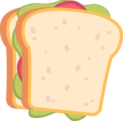 Stacked Sandwich with Lettuce