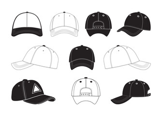 Baseball Cap vector, Baseball Cap clipart, Baseball Cap silhouette
