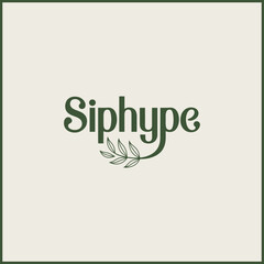 Siphype Elegant Wordmark Logo in Soft Green with Minimal Style Design