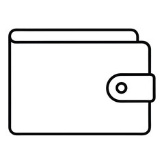 Fototapeta premium Simple outline illustration of a modern wallet on a transparent background for design projects