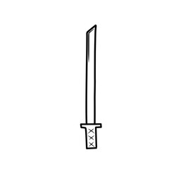 sketch the outline of the sword