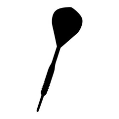 Silhouette of a dart, a projectile used in the game of darts