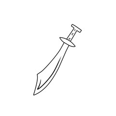 sketch the outline of the sword