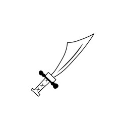 sketch the outline of the sword