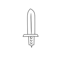 sketch the outline of the sword
