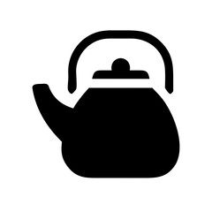 Obraz premium Kettle icon, black silhouette, simple design, for website use