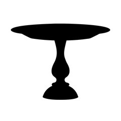 Elegant silhouette of a pedestal serving dish or cake stand