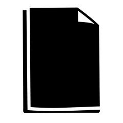 Two black pages with folded corner representing a document or file icon