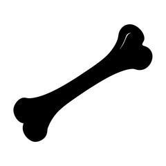 Fototapeta premium A bold graphic image of a single black bone on white background