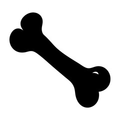 Obraz premium Silhouette of a dog bone treat on a white background