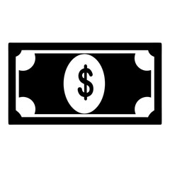 Stylized illustration of a dollar bill or monetary currency icon