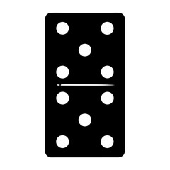 Domino tile representing the number three above and three below the line