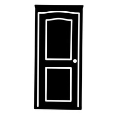 Modern Interior Door with Two Panels and a White Border Design