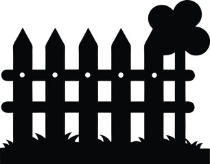 wooden fence isolated on white