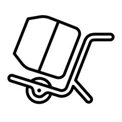 concrete mixer icon in outline style