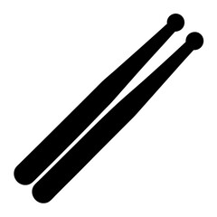 A set of black drumsticks, perfect for rhythm and percussion performance