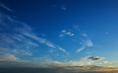 Obraz premium Blue sky with clouds. Nature background.