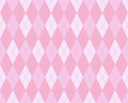 Argyle seamless pattern pink