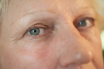 Human eyes, macro shoot. Selective focus.