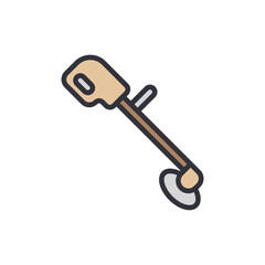 Stylized Icon Depicting A Weed Trimmer For Lawn Care Services