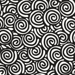 Vector seamless pattern. Monochrome organic shapes. Stylish structure of natural spots. Hand-drawn abstract background. Can be used as a swatch. Spotty monochrome print.