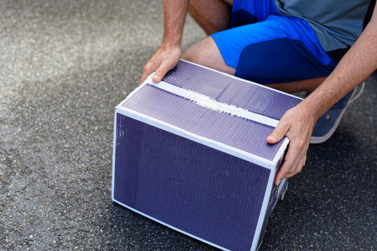 Fresh produce packaged in boxes ready for pick up direct from the farmer