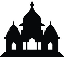 vector silhouette of a church