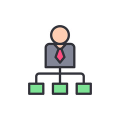 Visual Representation Of Company Structure With Transparent Background