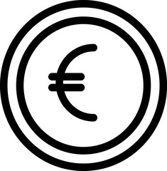 euro icon and vector illustration