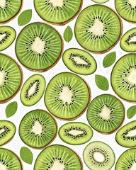 Fototapeta premium background with kiwi