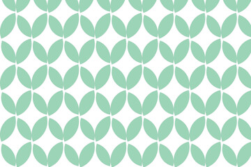 Green Leaf Seamless Pattern Background , seamless pattern featuring stylized green leaves on a light background, ideal for eco-friendly designs, wallpapers, and textiles.