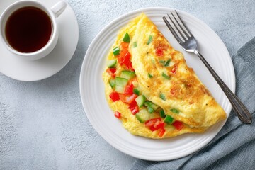 Fluffy Vegetable Omelet: A Delightful Morning Meal