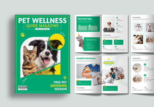 Modern Pet Magazine Template Layout