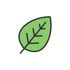 Single Stylized Green Leaf Illustration On Transparent Background