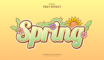 decorative spring editable text effect design