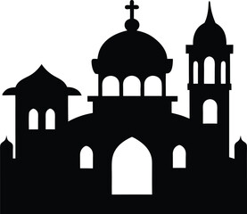 Silhouette of a Mosque