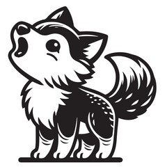 vector illustration of cartoon fox