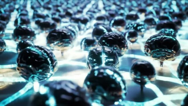 Exploration of advanced neural networks in a futuristic setting showcasing intricate technology designs