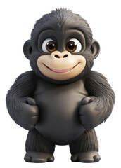 Fototapeta premium PNG Baby Gorilla illustration character gorilla.