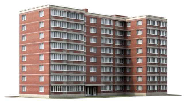 PNG Mid century public housing architecture building urban.