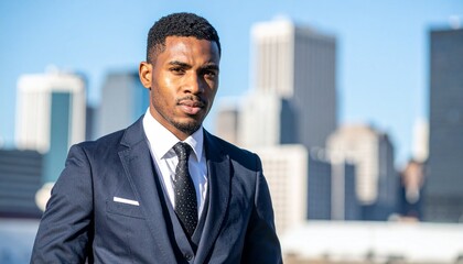 Fototapeta premium 高層ビルを背景にしたポートレート,Portrait with skyscrapers in background 
