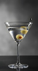Classic Martini with Olive Garnish

