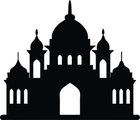 taj mahal silhouette