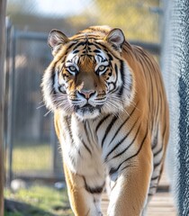 Obraz premium Close-up of a tiger in a wildlife park animal photography