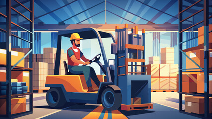 forklift operator in warehouse