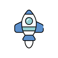 Rocket vector icon stock illustration