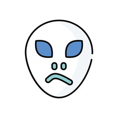 Alien vector icon stock illustration