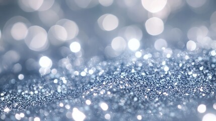 sparkling display of silver glitter, scattered with glistening reflections that catch the light. This elegant composition evokes feelings of glamour and sophistication, ideal for chic decor.