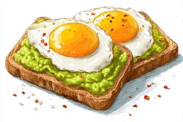 Sunny Side Up Avocado Toast Delight.