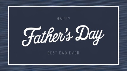 Celebrating Father's Day, this stylish card showcases the elegant message "Happy Father's Day" in a clean design. It's a perfect way to express gratitude and admiration for all fathers.